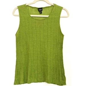 Eileen Fisher Tank, Green Linen Knit
